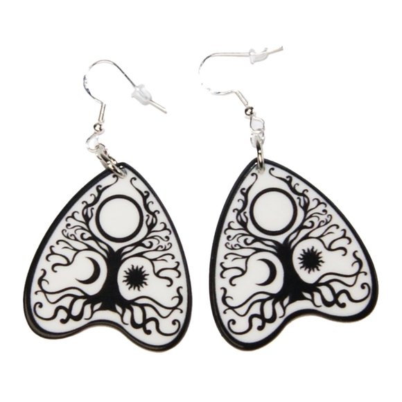 3/$25 Homemade Tree of Life Planchet Resin Earrings w hypoallergenic 925 Silver‎ - Picture 1 of 2
